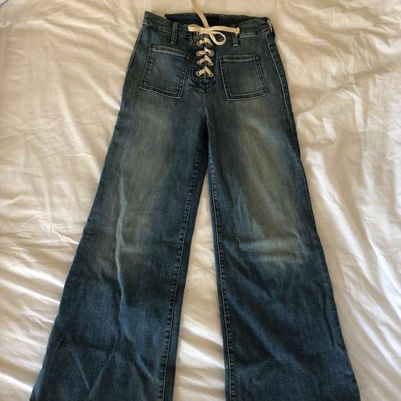 Lace Up Mother Denim Jeans - Picture 2 of 4